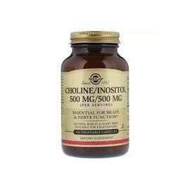 Витамин Solgar Холин и Инозитол, Choline/Inositol, 500 мг/500 мг, 100 капс (SOL-00850)