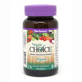 Мультивитамин Bluebonnet Nutrition Мультивитамины для Вегетарианцев, Veggie Choice, 90 растите (BLB0154)