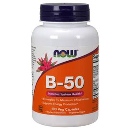 Витамин Now Foods B-Комплекс 50, 100 гелевых капсул (NOW-00420)