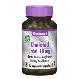 Минералы Bluebonnet Nutrition Хелатное Железо 18мг, Albion, 90 гелевых капсул (BLB-00726)