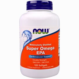 Жирные кислоты Now Foods Супер Омега ЭПК (ейкозапентаиновая кислота) 1200мг, 120 же (NOW-01682)