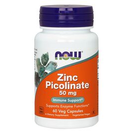 Витаминно-минеральный комплекс Now Foods Цинк Пиколинат, Zinc Picolinate, 50 мг, 60 Вегетарианских К (NF1550)