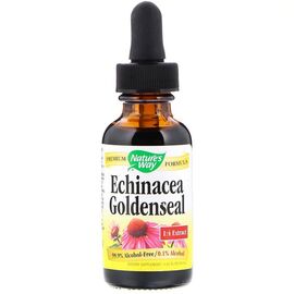 Травы Nature's Way Эхинацея и Гидрастис, Echinacea Goldenseal, без спирта, 30 (NWY-14663)