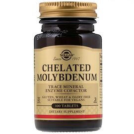 Минералы Solgar Молибден Хелат, Chelated Molybdenum, 100 таблеток (SOL-00740)