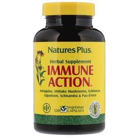 Травы Natures Plus Иммуностимулирующий комплекс, Immune Action, 120 растительн (NAP-01068)