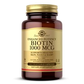 Витамин Solgar Биотин (В7) 1000 мкг, Biotin, 100 вегетарианских капсул (SOL00311)