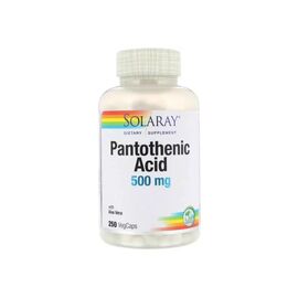 Витамин Solaray Пантотеновая кислота, Pantothenic Acid, 500 мг, 250 растите (SOR-04381)