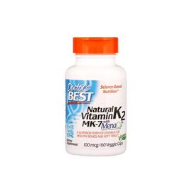 Вітамін Doctor's Best Вітамін К2 в Формі МК-7, Vitamin K2 as MK-7, 100 мкг, 60 кап (DRB-00334)