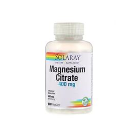 Минералы Solaray Цитрат Магния, 400 Мг, Magnesium Citrate, Solaray 180 Капсул (SOR-37402)