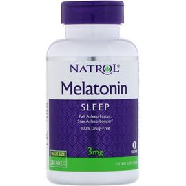 Аминокислота Natrol Мелатонин, Melatonin, 3 мг, 240 таблеток (NTL-16068)