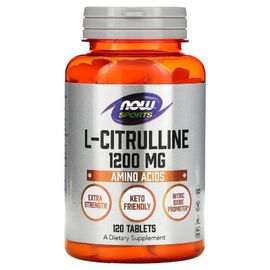 Амінокислота Now Foods L-Цитруллин, L-Citrulline, 1200 мг, 120 таблеток (NF0116)