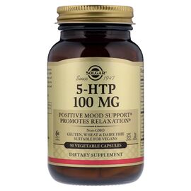 Аминокислота Solgar 5-HTP (Гидрокситриптофан), 100 мг, 90 гелевых капсул (SOL-01453)