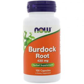 Травы Now Foods Корень лопуха 430мг, Burdock Root, 100 капсул (NOW-04608)