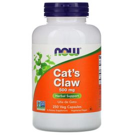 Травы Now Foods Кошачий коготь, 500 мг, Cat's Claw, 250 вегетарианских капс (NOW-04621)