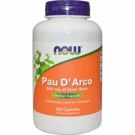 Травы Now Foods По Д'арко, (Кора Муравьиного Дерева), Pau d'Arco, 250 гелев (NOW-04726)
