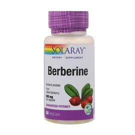Травы Solaray Берберин, 500 мг, Berberine, 60 вегетарианских капсул (SOR47705)