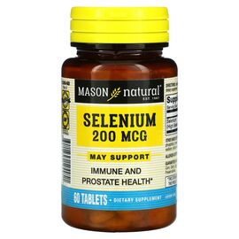 Минералы Mason Natural Селен 200 мкг, Selenium, 60 таблеток (MAV-12495)