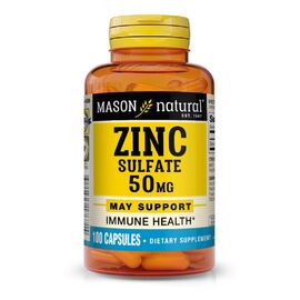 Мінерали Mason Natural Цинку Сульфат 50 мг, Zinc Sulfate, 100 капсул (MAV17671)