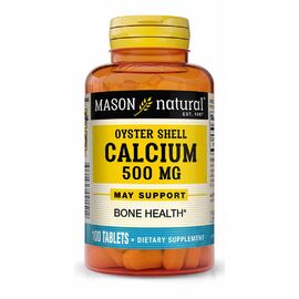 Минералы Mason Natural Кальций из ракушки устрицы 500 мг, Calcium 500 mg Oyster She (MAV09151)