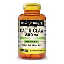Травы Mason Natural Кошачий коготь 500мг, Cat’s Claw, 60 капсул (MAV-11335)