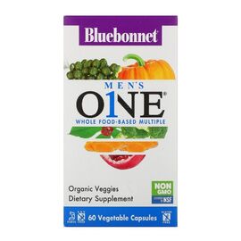 Мультивитамин Bluebonnet Nutrition Мужские Мультивитамины, Men's One, 60 вегетарианских капсу (BLB0141)