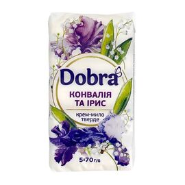 Твердое мыло Dobra Ландыш и ирис 5 х 70 г (4820195509197)