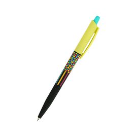 Ручка шариковая Axent автоматическая Neon mosaic, синяя (AB1090-26-A)
