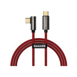Дата кабель USB-C to USB-C 2.0m CACS 100W 20V/5A 90 Legend Series Elbow Red Baseus (CACS000709)