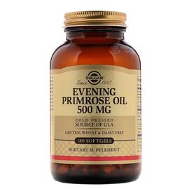 Травы Solgar Масло Примулы Вечерней 500 мг, Evening Primrose Oil, 180 же (SOL-01043)