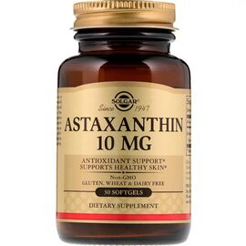 Антиоксидант Solgar Астаксантин, Astaxanthin, 10 мг, 30 желатиновых капсул (SOL-36204)