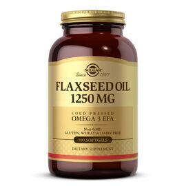 Травы Solgar Льняное Масло, Flaxseed Oil, 1250 мг, 100 гелевых капсул (SOL01070)