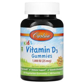 Витамин Carlson Витамин D3 Детский, 1000 МЕ, вкус фруктов, Kid's Vitamin D3 (CAR-49430)