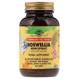Трави Solgar Босвелія Екстракт, Boswellia Resin Extract, 60 вегетаріанськ (SOL-04114)