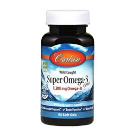 Жирні кислоти Carlson Супер Омега-3, 1200 мг, Super Omega-3, 50 желатинових капсул (CL1520)
