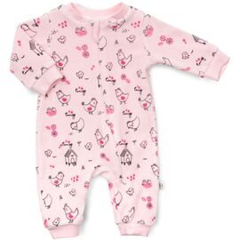 Человечек Tongs велюровий на молнии (3634-62G-pink)