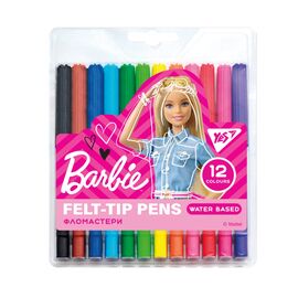 Фломастеры Yes Barbie, 12 цветов (650465)