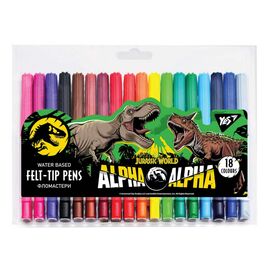 Фломастеры Yes Jurassic World, 18 цветов (650496)