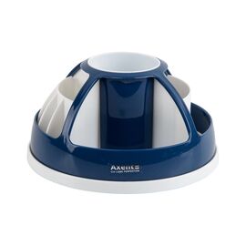 Настольный набор Axent подставка-органайзер Duoton круглая 17х10х17 см Пластиковая синяя индиго (2204-47-A)