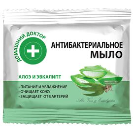 Твердое мыло Домашній Доктор Антибактериальное Алоэ и эвкалипт 70 г (8588006039887)