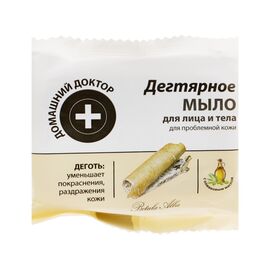 Твердое мыло Домашній Доктор Дегтярное с оливковым маслом 70 г (8588006037128)