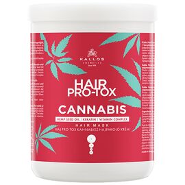 Маска для волосся Kallos Cosmetics Hair Pro-Tox Cannabis з олією насіння конопель, кератином і вітамінним комплексом 1000 мл (5998889517403)