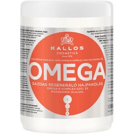 Маска для волосся Kallos Cosmetics Omega Відновлювальна з комплексом Омега-6 та олією макадамії 1000 мл (5998889511524)