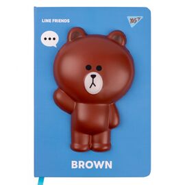 Блокнот Yes сквіш Line Friends Brown А5 140 х 200 128 аркушів Лінія / клітинка (151802)