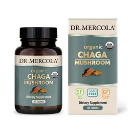 Травы Dr. Mercola Органический гриб Чага, Organic Chaga Mushroom, 30 таблеток (MCL03263)