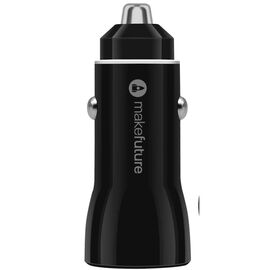 Зарядное устройство MakeFuture car 18W PD + QC3.0 Black (MCC-33PBK)