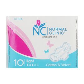 Гигиенические прокладки Normal Clinic Ultra Cotton & Velvet Light 10 шт. (3800213302864)