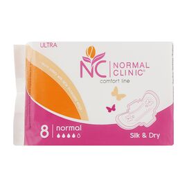Гигиенические прокладки Normal Clinic Ultra Silk & Dry Normal 8 шт. (3800213302871)