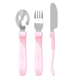 Набор детской посуды Twistshake столовых приборов 12+ светло-розовы (78209)