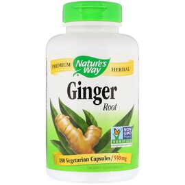 Травы Nature's Way Корень Имбиря, Ginger Root, , 550 мг, 180 капсул (NWY-13108)