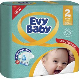 Подгузник Evy Baby Mini Размер 2 (3-6 кг) 80 шт. (8690506458812)